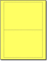 65lb Microperforated Lift Off Lemon 5" x 7" Postcards.