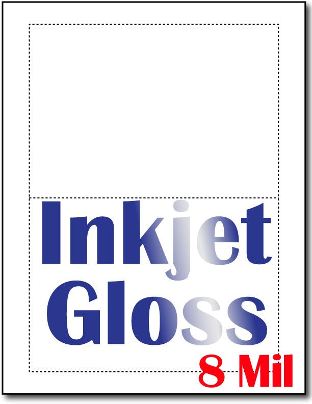 8 mli Inkjet Gloss, measure (5" x 7") , compatible with inkjet, Matte Both sides