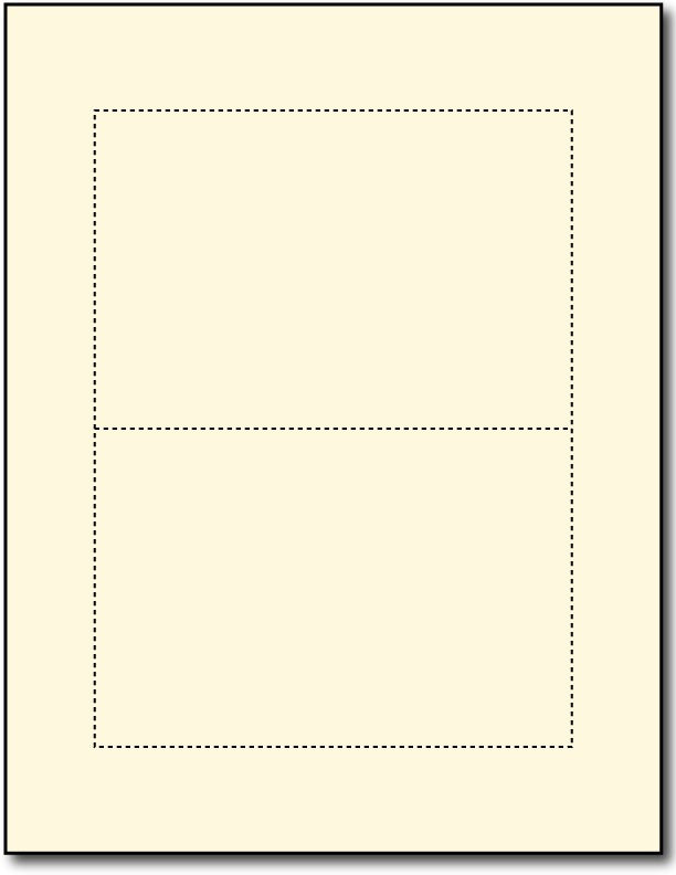 65lb Microperforated Cream Old Style 4" x 6" Postcards.
