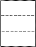 65lb Microperforated  White 8 1/2" x 3 2/3" Notecards.