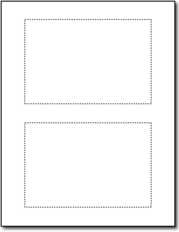 65lb Microperforated White New Style Full Bleed 4" x 6" Postcards.