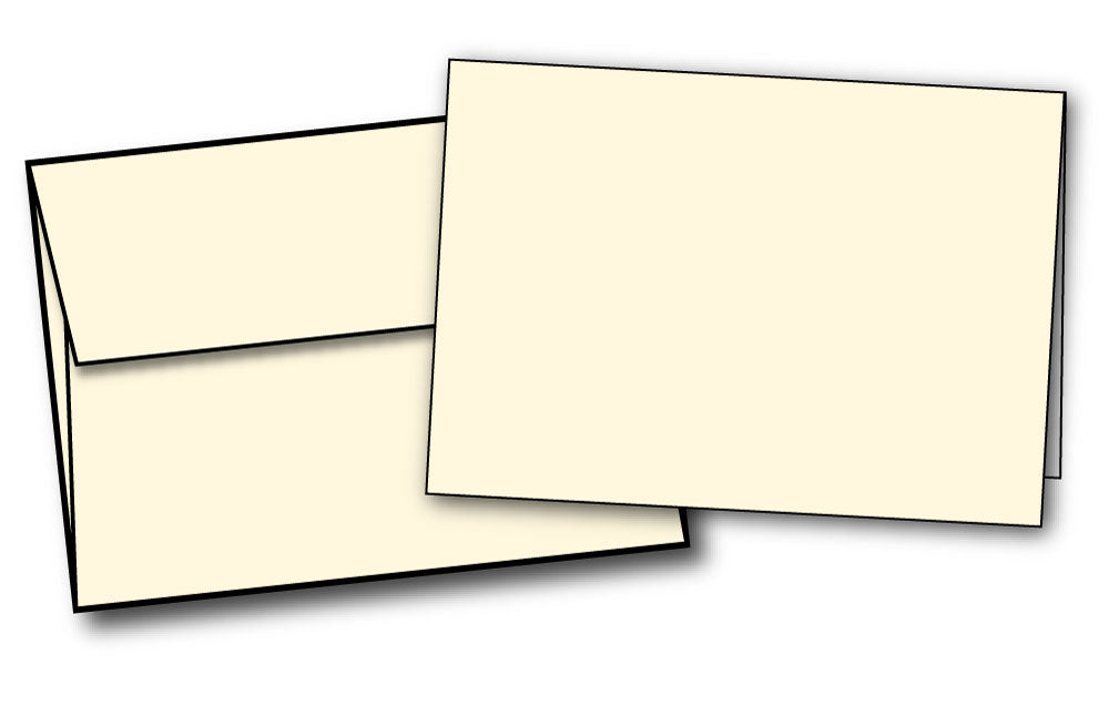 Cards And Envelopes - 8.5 X 5.5 | Half Fold (80lb Cover | Cream)