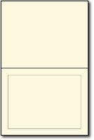 65lb Cream Paneled Invitation measure 4 1/4" x 5 1/2" when folded.