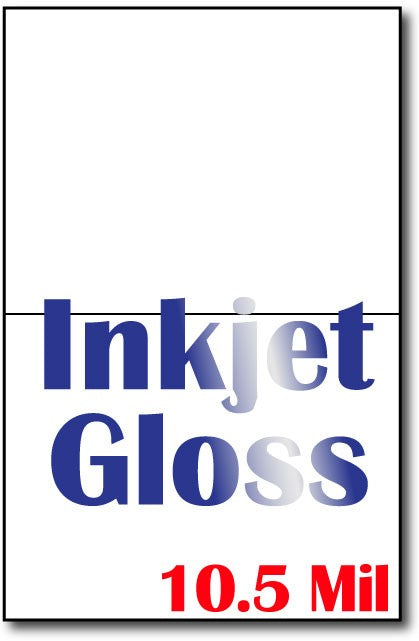 10.5 mil Inkjet Gloss , measure(8 1/2" x 11"), compatible with inkjet, full gloss