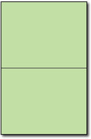 Green Single Invitations on an 8 1/2" x 5 1/2" sheet.