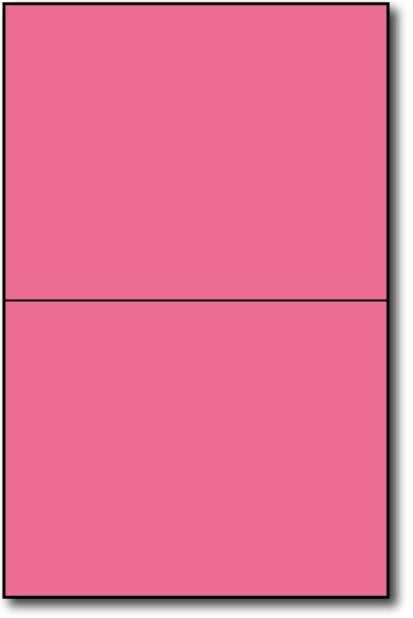 Pink Single Invitations on an 8 1/2" x 5 1/2" sheet.