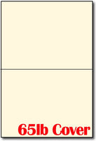 65lb Cream A6 Cards measure 4 5/8" x 6 1/4".