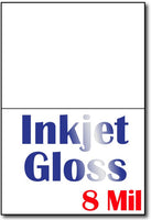 9 mil Print To The Egde cards, measure (5" x 7") , compatible  with inkjet, Full Gloss