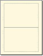 65lb Microperforated Linen Cream Greeting Cards, Print to the Edge.