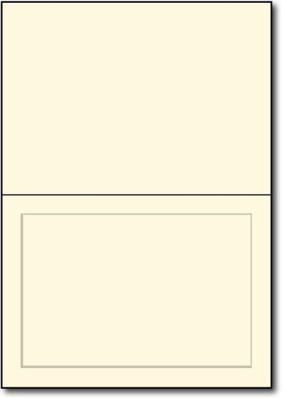 65 lb Cream Panaled Greetng card, size A6 measure(6 1/4" x 9 1/4"), compatible with copier, inkjet and laser, matte both sides