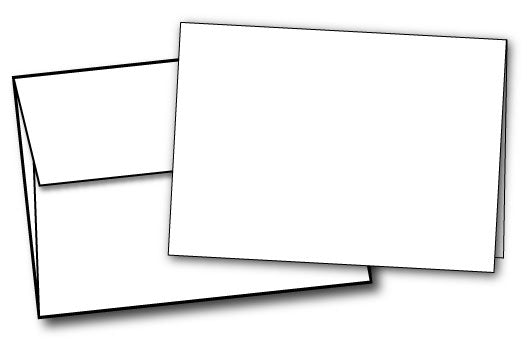 5" x 7" 100LB Cards with Self Seal Envelopes