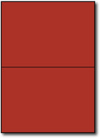 65lb Microperforated 5" x 7"  Holiday Red Greeting Cards.