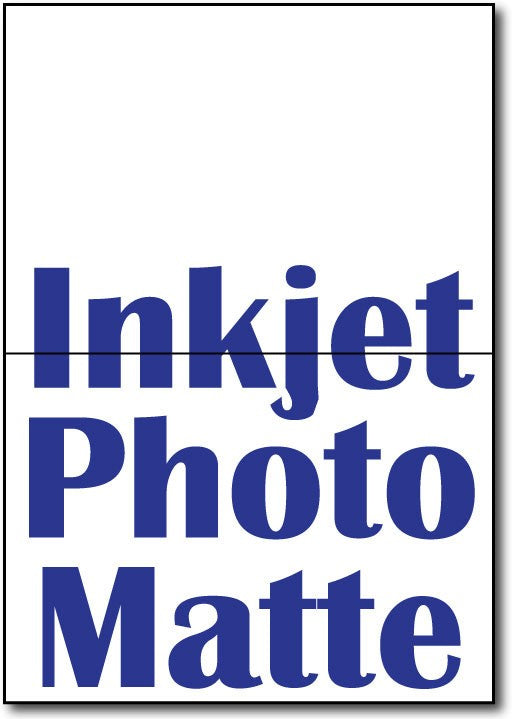90lb Microperforated 5" x 7" Inkjet Photomatt Greeting Cards.