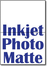 90lb Microperforated 5" x 7" Inkjet Photomatt Greeting Cards.