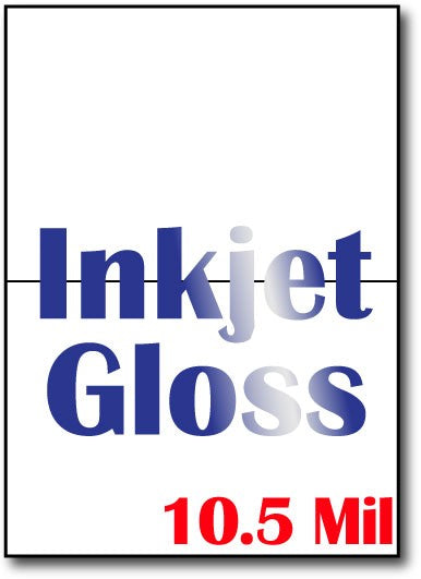 10.5 mil Inkjet Gloss Greeting card , measure(5" X 7"), compatible with inkjet, full gloss