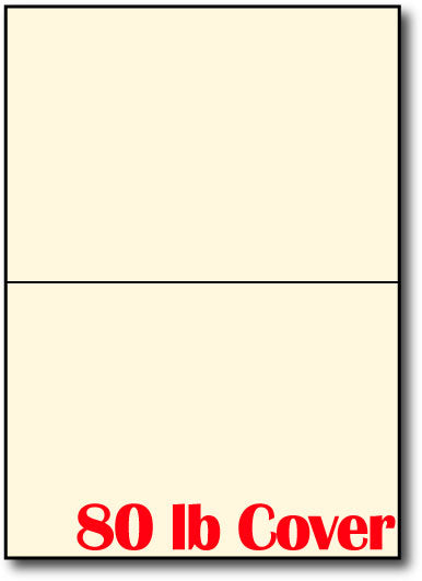 Blank Greeting Cards - 4 7/8" x 3 3/8"- (Cream)