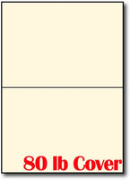 80lb Microperforated 5" x 7" Cream Greeting Cards.