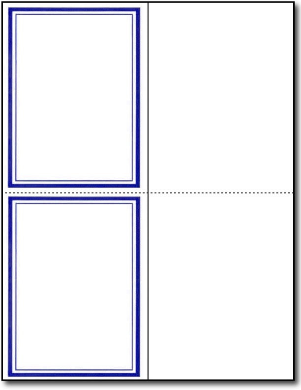 2 Microperforated Blue Foil Greeting Cards.