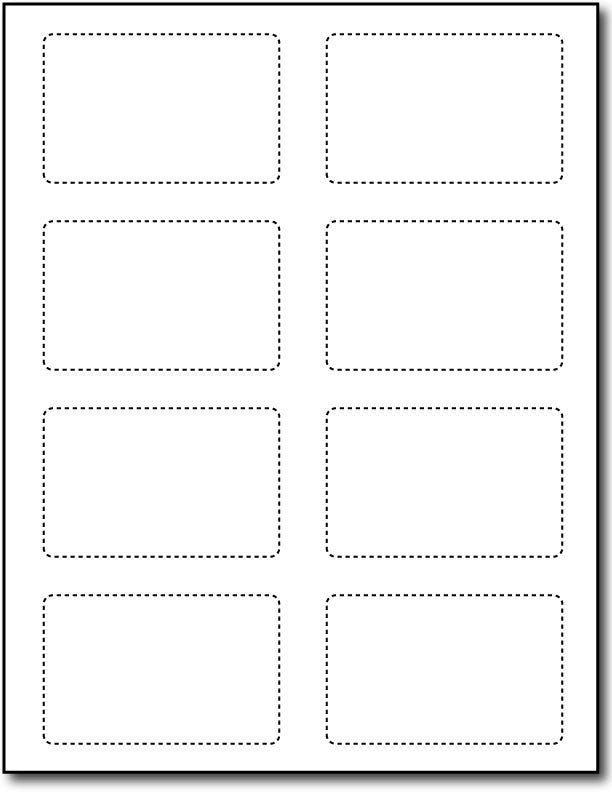 65lb Microperforated White Credit Card Size Paper.
