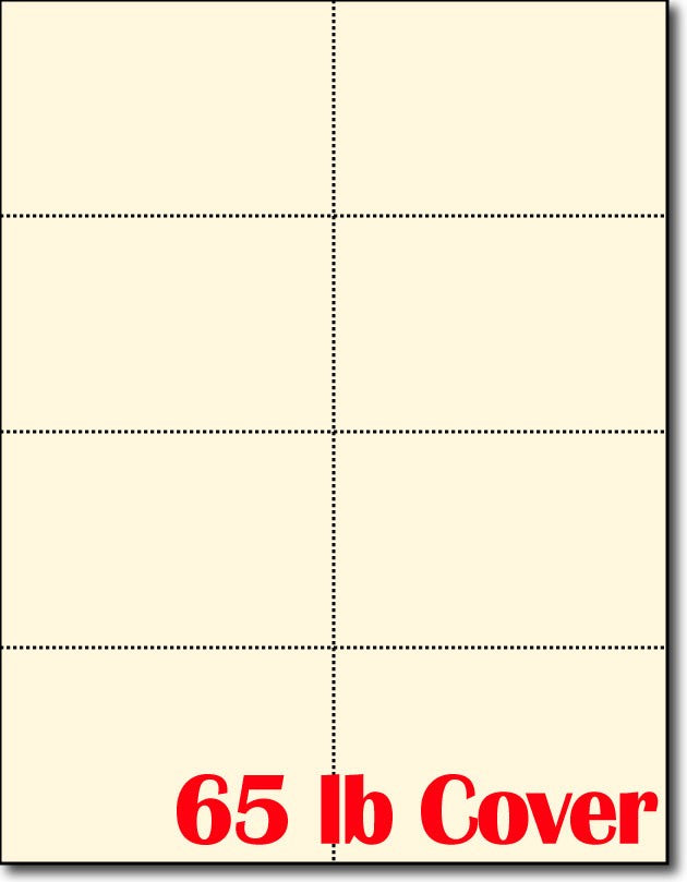 65lb 8 Microperforated Cream Ticket Stock.