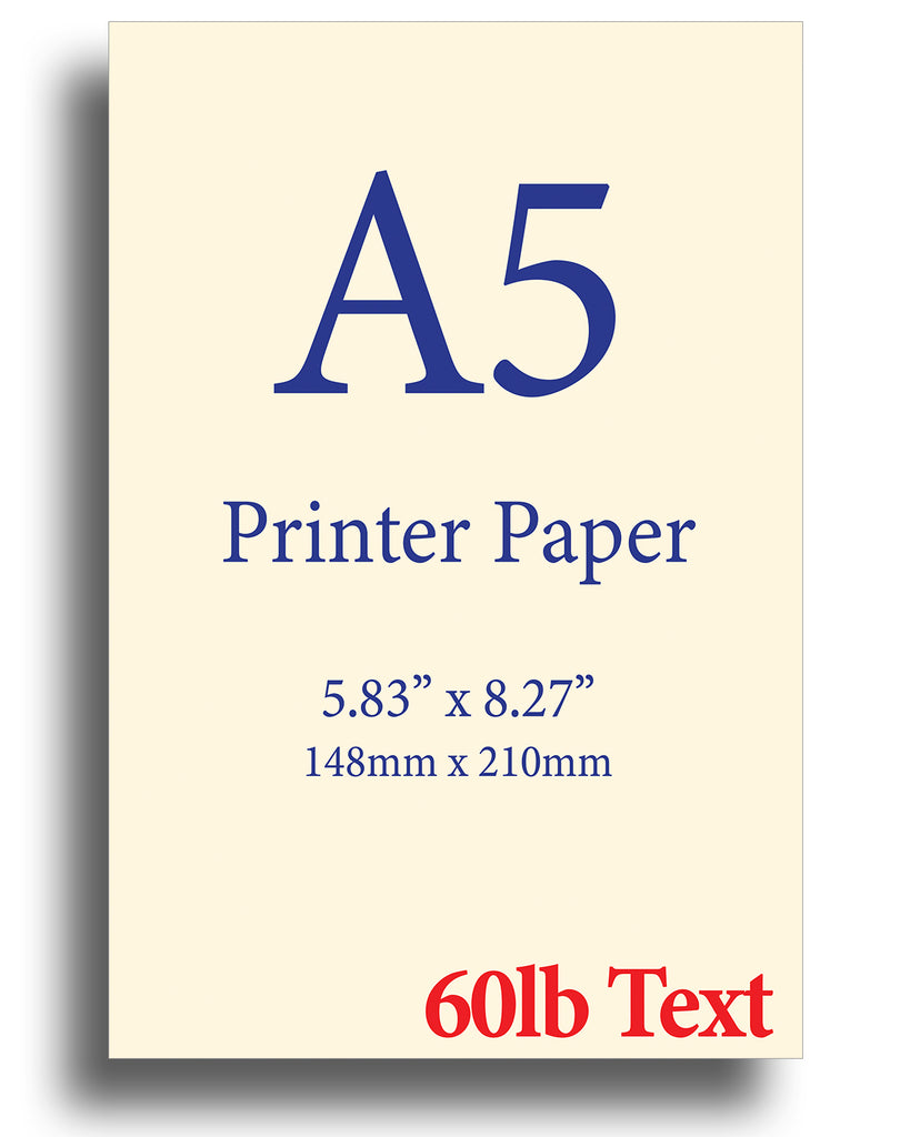 Cream A5 Paper (8.27 x 5.83 )