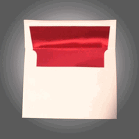 24lb Red Foil Lined A6 Square Flap 4 3/4" x 6 1/2" Envelopes.