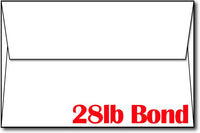 28lb White, Bond A9 8 3/4" x 5 3/4" Envelopes.