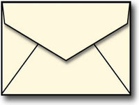 24lb Cream Florist Size Envelopes, measure (3/4" x 3 11/16"), Matte both sides
