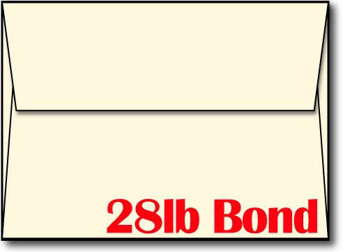 28lb Cream Envelope, size A6, measure (4 3/4" x 6 1/2") , compatible with inkjet and laser, Matte Both sides
