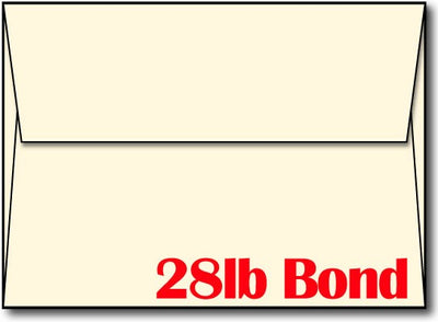 28lb Cream Linen Envelope, size A7, measure (5 1/4" x 7 1/4") , compatible with inkjet and laser, Matte Both sides