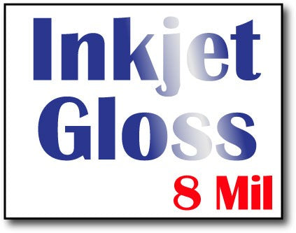 Single Flat Cards, 4 1/4" x 5 1/2" 8 Mil Inkjet Gloss - 1000 Cards