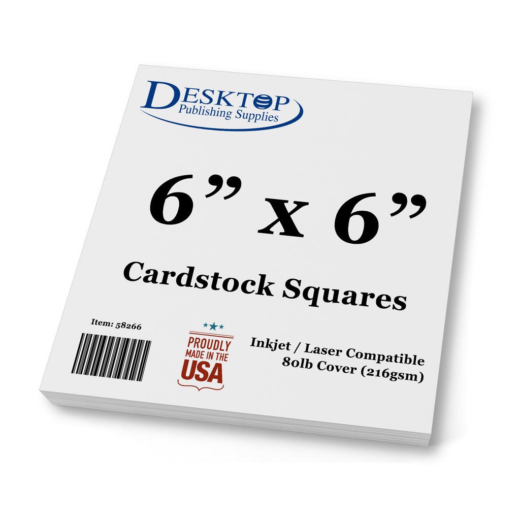 White Square Cardstock - 6