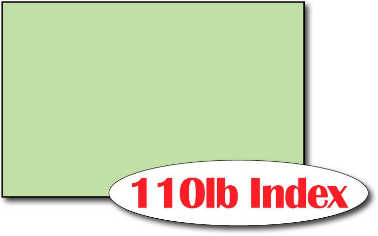 Single Flat Cards, 5 1/2" x 8 1/2" Green - 500 Flat Cards