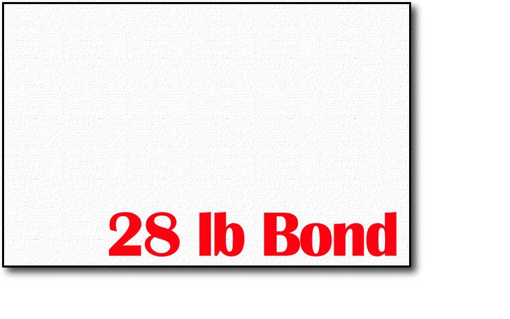 White Linen 28lb Bond 5 1/2" x 8 1/2" Sheets (Half Letter Size) - 250 Sheets