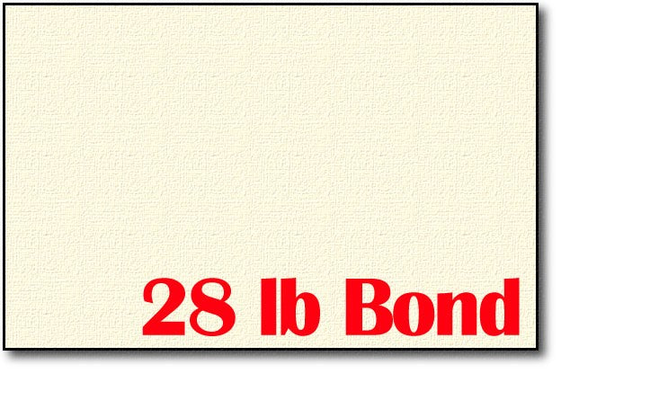 Cream Linen 28lb Bond 5 1/2" x 8 1/2" Sheets (Half Letter Size) - 250 Sheets