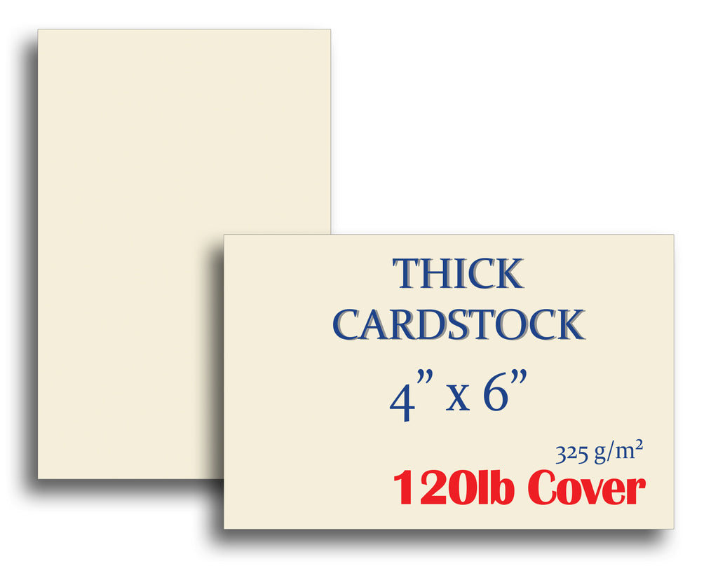 Blank Cardstock | Cream | 4" X 6" (120lb Cover)