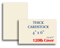 Blank Cardstock | Cream | 4" X 6" (120lb Cover)