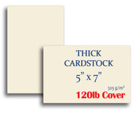 Blank Cardstock | Cream | 5" X 7" (120lb Cover)