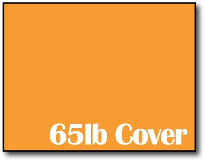 Single Flat Cards, 4 1/4" x 5 1/2" 65lb Cosmic Orange - 1000 Flat Cards