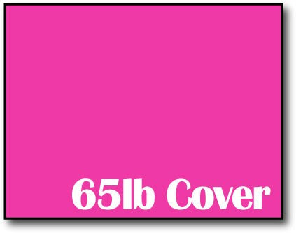 Single Flat Cards, 4 1/4" x 5 1/2" 65lb Fireball Fuchsia - 1000 Flat Cards