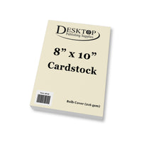 8" x 10" Cardstock - 80lb Cover - (Color: Cream)