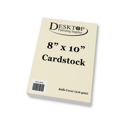 8" x 10" Cardstock - 80lb Cover - (Color: Cream)