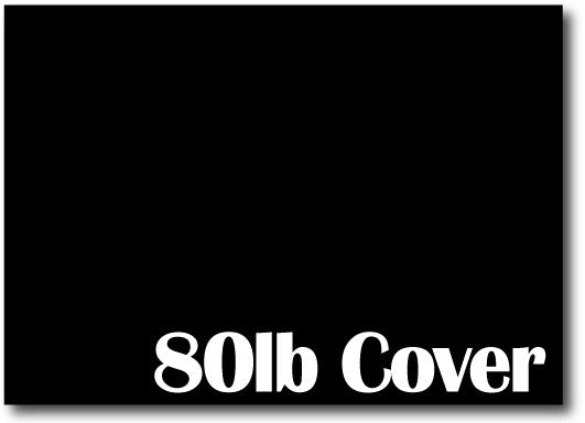 80lb Black 5" x 7" Cards - 500 Flat Cards