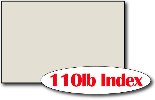 110lb Index Grey 4" x 6" Cards - 500 Flat Cards