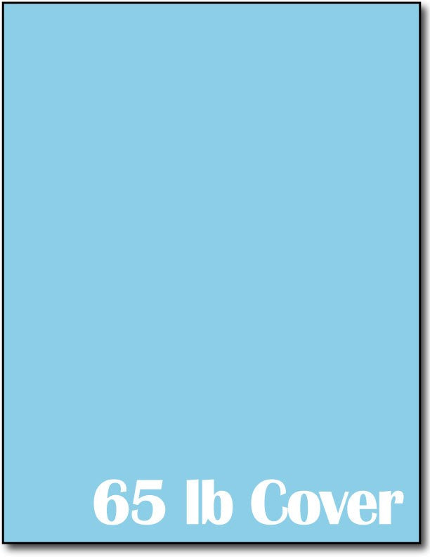 65 lb Bright Blue cards, measure (8 1/2" x 11") , compatible with copier, inkjet and laser, matte both sides