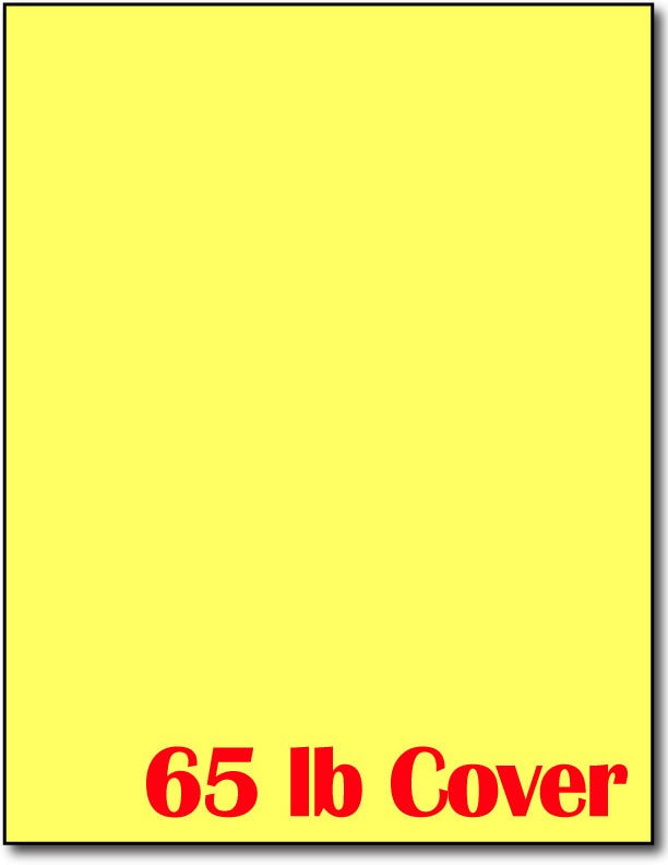 Blank Cardstock | Bright Yellow | 8.5