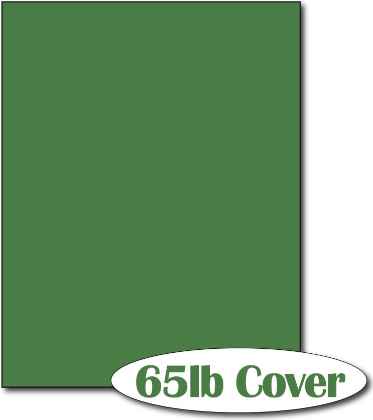 65 lb Holiday Green CardStock , size A6, measure (8 1/2" x 11") , compatible with copier, inkjet and laser , Matte Both sides