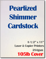 Thick Shimmer Paper | Metallic Pearlized | 8.5" x 11" (105lb Cover)