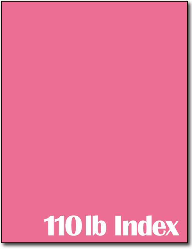 110lb Index | 8.5 x 11 | Cherry Pink Cardstock