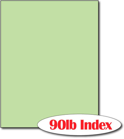 60 lb Index Green  CardStock , size A6, measure (8 1/2" x 11") , compatible with copier, inkjet and laser , Matte Both sides